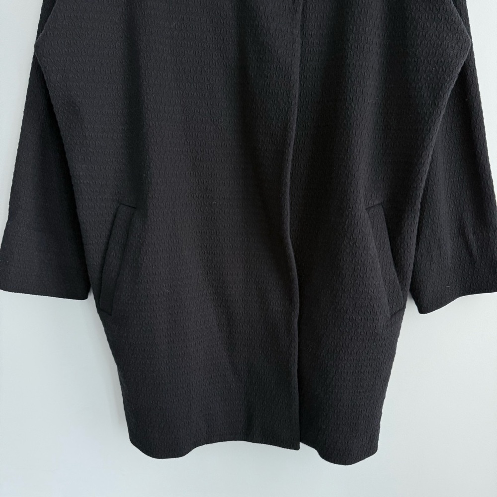 Eileen Fisher Organic Cotton Textured Funnel Neck Long Jacket Oversized Coat M - Picture 10 of 16
